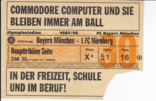 Eintrittkarte, Fußballkarte,DFB Pokal, Bayern München 1.FC Nürnberg  87/88
