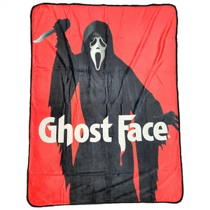 Scream Ghostface Fleece Throw Blanket Red - Picture 1 of 1