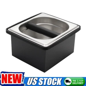 Espresso Knock Box Pucks Container W/Steel Holder&Noise Reduction Rubber Ring - Picture 1 of 11