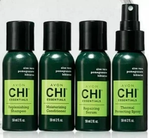Avon CHI Essentials Hair TRAVEL SZ  Sham/Cond Thermal Spray & Serum  ~ FAST SHIP - Picture 1 of 9