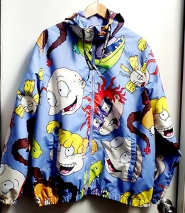 Nickelodeon Rugrats Members Only Jacket Multi Graphic Windbreaker 2021 Men's XL - Imagen 1 de 17