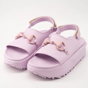 size 40G 10 US Gucci Horsebit Platform Slide Sandals Lavender Rubber Purple - Picture 1 of 10