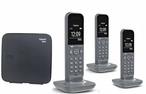Gigaset CL390HX Trio SET VoIP Schnurloses Telefon Festnetztelefon DECT Antrazit - Zdjęcie 1 z 1
