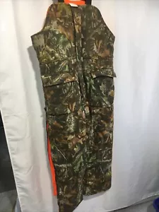 Walls Insulated Advantage Timber Blaze Orange Camo REVERSIBLE Bibs Mens XL Reg - Picture 1 of 8