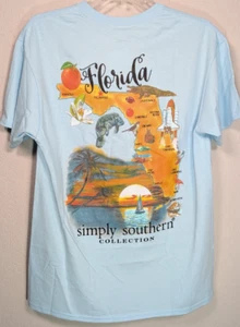 Simply Southern T-Shirt Women’s Medium Blue Short Sleeve Graphic Crew Neck NWT - Picture 1 of 4