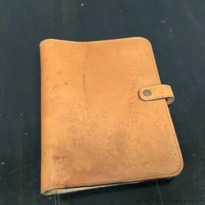 Planificador diario de direcciones Jack Georges de cuero vintage libro hora sistema Mgmt Foto 1 de 4