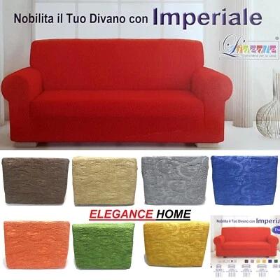 COPRIDIVANO 1 2 3 4 POSTI ELASTICIZZATO SALVA DIVANO IMPERIALE MADE IN ITALY - Immagine 1 di 4