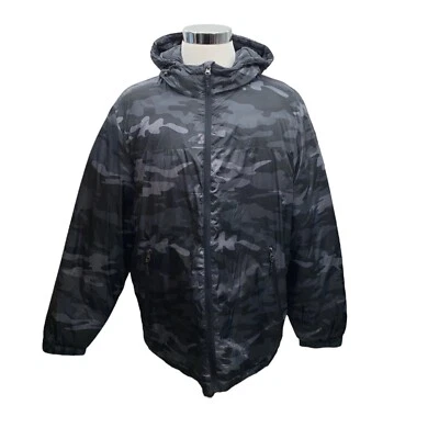Outdoor Life XL Gris Camuflaje Chaqueta con Capucha Luz Puffer Foto 1 de 4