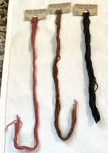 3 Strands Week’s Dye Works Hand Dyed Embroidery Floss Juniper, Red Pear & Mocha - Picture 1 of 5