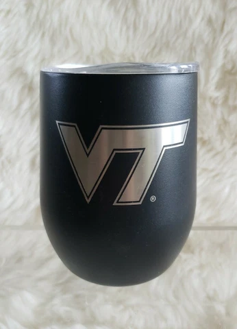 Virginia Tech NCAA Stainless Steel 12oz Wine Tumbler Mug Cup Cover