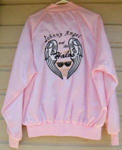 Vintage Pittsburgh's Oldies Show Band JOHNNY ANGEL & THE HALOS Satin Jacket Sz L - Picture 1 of 8