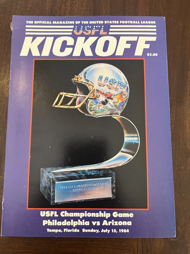 1984 USFL KICKOFF CHAMPIONSHIP GAME PHILADELPHIA VS. ARIZONA VG CONDITION - Image 1 of 1
