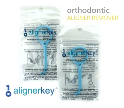 Clear Aligner Ortho Removal Tool for Invisalign by Aligner Key-Qty 2x AlignerKey