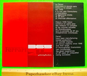 ca 1972 FERRARI 365 GTB4 COLOR FOLDER BROCHURE English / French / Italian XLNT++ - Picture 1 of 8