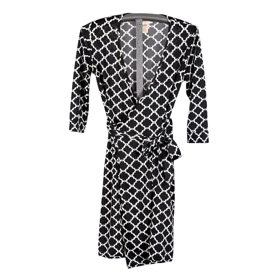 JB Julie Brown Classic Wrap Dress Women's Size SMALL Career Capsule Geometric - Изображение 1 из 4