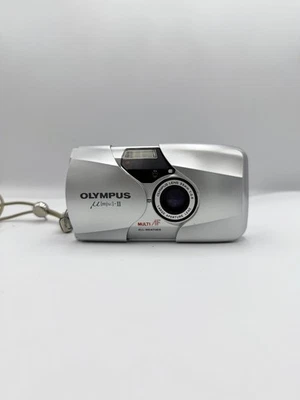 Olympus mju 2, 2,8, 35 мм, компактный, пленочный фотоаппарат, редкий серебристый, протестирован - Изображение 1 из 4