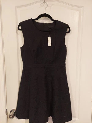 Vestido Vaina J Crew Jacquard Negro Petite 10 Nuevo Con Etiquetas Estilo E1223 Foto 1 de 4