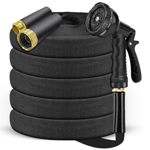 75ft Non-Expanding Garden Hose with 8-Pattern Nozzle - Lightweight, Kink-Free... - Bild 1 von 7