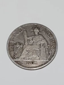 Silbermünze 1903 Republique Francaise Indo Chine Titre 0,900 Poids 27gr (P1) - Bild 1 von 2