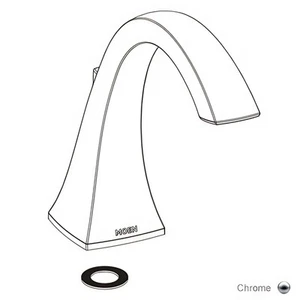 MOEN 161947 Replacement Roman Tub Spout Kit without Diverter in Chrome - Picture 1 of 3
