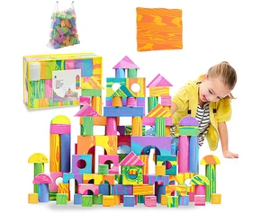 Morvat 300-Piece EVA Foam Building Blocks Play Set + Carry & Dry Bag - Picture 1 of 9