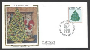 CANADA #902 FDC 1981 CHRISTMAS "CHRISTMAS TREE, 1981" COLORANO SILK CACHET - Picture 1 of 2