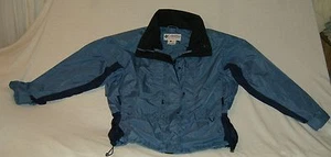COLUMBIA SPORTSWEAR SKI/SNO BLUE W/BLACK ZIPPER & SNAP FRONT JACKET M K#1908 - Picture 1 of 5