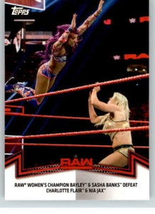 2018 WWE Women's Division Matches & Moments Raw #8 Sasha Banks Charlotte Flair - Picture 1 of 2