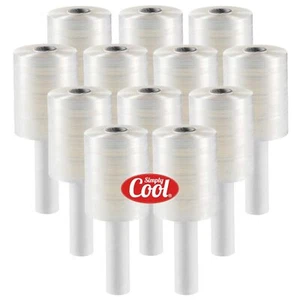 12 Pack Industrial Strength Mini Hand Stretch Wrap 5" 1000 Ft Roll 80 Gauge T... - Picture 1 of 8