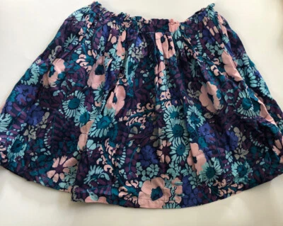 Crazy 8 заколдованный сад Wildflower цветочный фиолетовый бирюзовый розовый Aqua юбка L 10 12 - Изображение 1 из 4