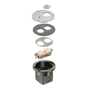 *OPEN BOX* Arlington® FLB3520NL Bodenbündig Rund Zuschnitt Boden Box Kit Nickel - Bild 1 von 7