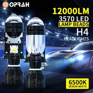 2X LED H4 Car Auto Lights Bulbs Headlight Kit Hi/Lo Beam 24000LM White 3570 CSP - Foto 1 di 8