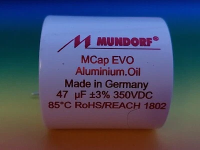 MUNDORF MCAP EVO OIL 47µf 350V innovativer audiophiler Kondensator - image 1 of 3