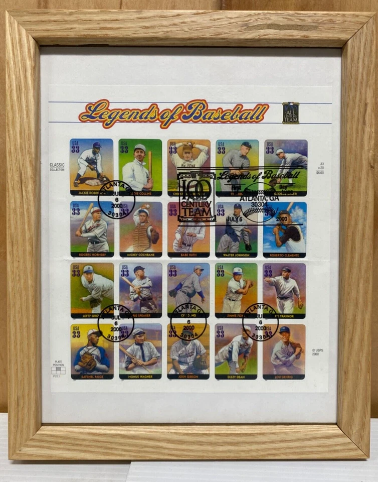 First Day Issue - 30304 Legends of Baseball - 33 cent stamp sheet of 20 - 2000 - Image 1 of 4