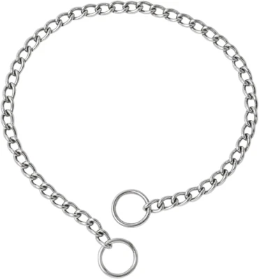 GITG Dog Chain Collar Metal Slip Collar Choke Collar Training Control Steel XS-XLarge