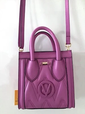 Bolso de Mano Valentino By Mario Valentino Cuero Rosa Gamuza Nuevo con Etiquetas Auténtico Foto 1 de 4