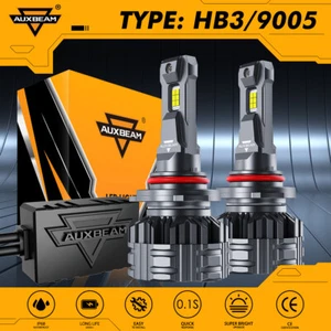AUXBEAM Canbus 9005 HB3 LED Headlight Bulbs High Beam 24000LM Super Bright White - Picture 1 of 13