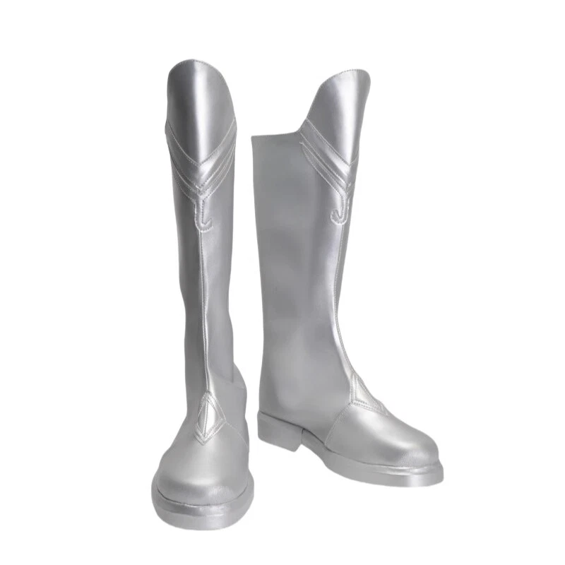 Лига легенд Luxanna Crownguard серебристый высокий каблук ботинки аниме косплей обувь - Изображение 1 из 4