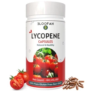 Bloofah Tomato Fruit Capsules (Lycopene) 500mg - 120 Count | Vegan, Gluten Free - Picture 1 of 8