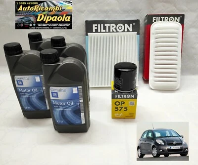 KIT TAGLIANDO TOYOTA YARIS P9 (2005-2011) 1.0 1.3 BENZINA / GPL 4L OLIO + FILTRI
