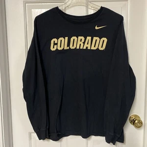 Nike Athletic Cut Colorado Buffaloes Langarmshirt schwarz gold Herren Größe 2XL - Bild 1 von 5