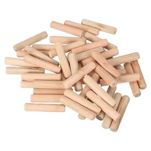 Wooden Dowel Pins 1/2" x 2-3/8" 12mm x 60mm Straight Dowel Rods Wood Fluted D... - Picture 1 of 7
