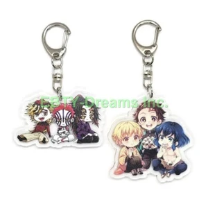 Set di 2 portachiavi acrilici anime demone Akaza Doma Kokushibo Tanjirou Zenitsu Ino - Foto 1 di 2