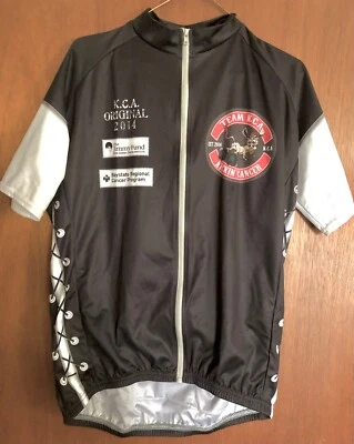 NEW VOmax Team KCA Kickin Cancer Jimmy Fund Baystate Men's Cycling Jersey Sz L - Image 1 of 2