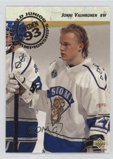 1992-93 Upper Deck World Juniors Championships Jonni Vauhkonen #619 Rookie RC