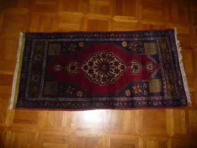 Antiker kleiner Teppich Brücke Orient handgeknüpft - Bild 1 von 4