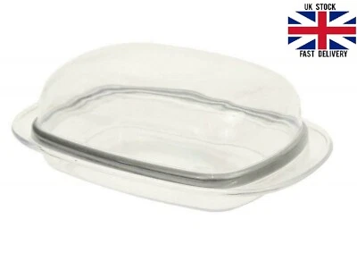 New Clear Plastic Butter Dish Container Box with Lid High Quality Fast Delivery - Image 1 of 3