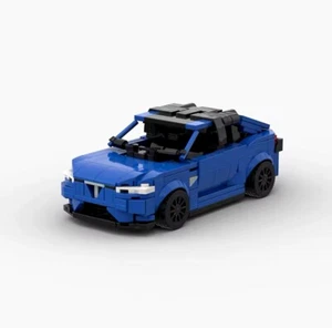 Tesla Model X | Blu | Set di mattoncini da costruzione MOC - 400 pezzi UK - Foto 1 di 7