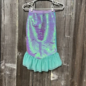 Disney Ariel Little Mermaid Tail Sequin Skirt Kids Size 9/10 - Picture 1 of 7