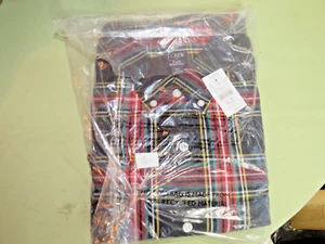 CAMISA J CREW PARA HOMBRE NUEVA CON ETIQUETAS TALLA XL A CUADROS STEWART PATRÓN TARTÁN ALGODÓN CLÁSICO LS #24 - Imagen 1 de 7